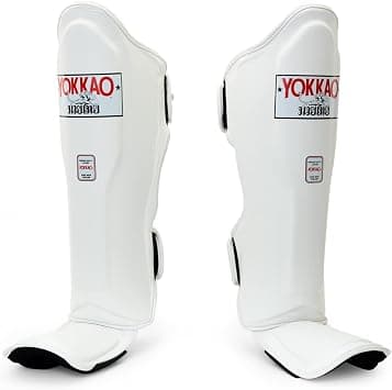 YOKKAO Matrix Muay Thai Kickboxing MMA Shin Guards Matrix White — image 2