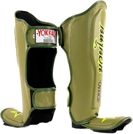 YOKKAO Muay Thai Designer Shin Guards  Late Show Olive — image 3