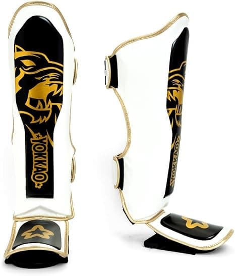 YOKKAO Muay Thai Designer Shin Guards Absolute White — image 2