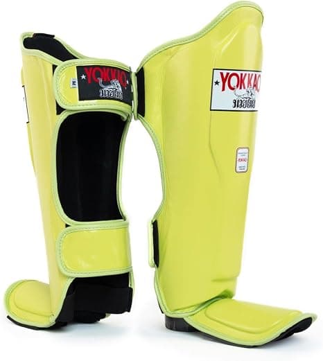 YOKKAO Matrix Muay Thai Kickboxing MMA Shin Guards Lime Punch — image 2