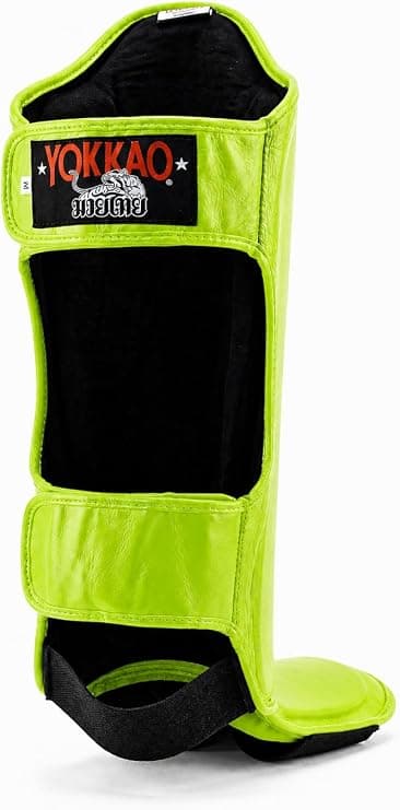 YOKKAO Matrix Muay Thai Kickboxing MMA Shin Guards Lime Punch — image 3