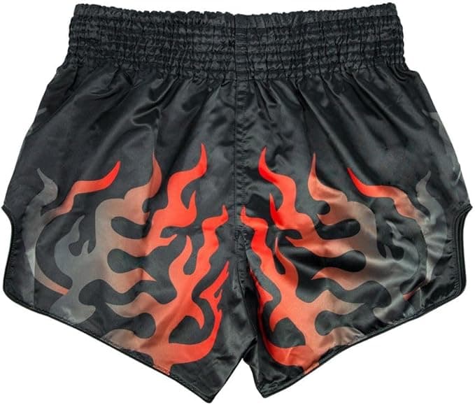 Fairtex Slim Cut Muay Thai Boxing Shorts Black Volcano — image 3