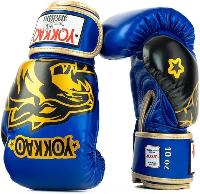 YOKKAO Design Breathable Muay Thai Boxing Glove Electric Blue — image 2