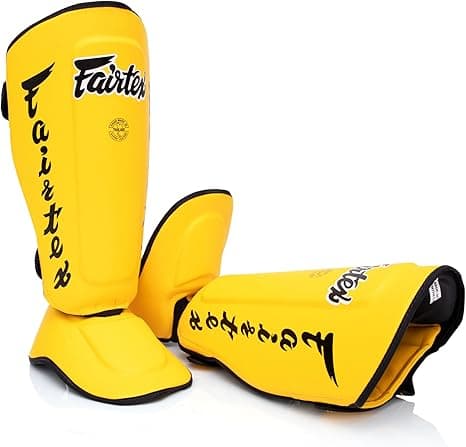 Fairtex SP7 Muay Thai Shin Guards Yellow — image 4