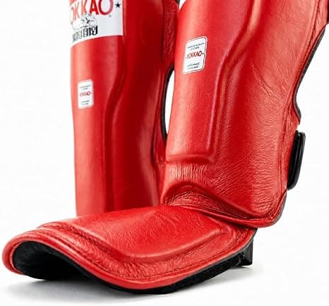 YOKKAO Matrix Muay Thai Kickboxing MMA Shin Guards Matrix Red — image 2