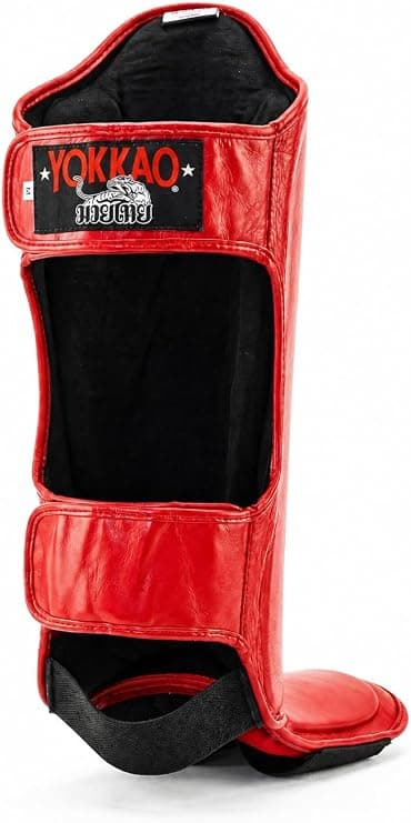 YOKKAO Matrix Muay Thai Kickboxing MMA Shin Guards Matrix Red — image 4