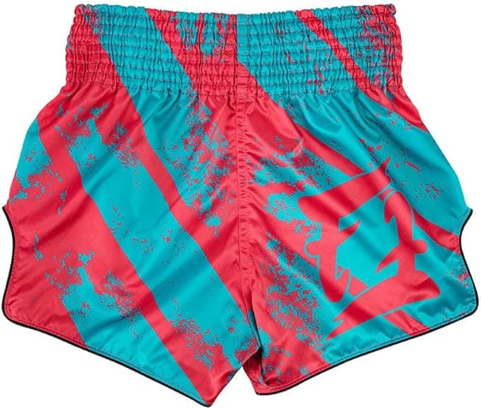 Fairtex Slim Cut Muay Thai Boxing Shorts Pink/Blue — image 3
