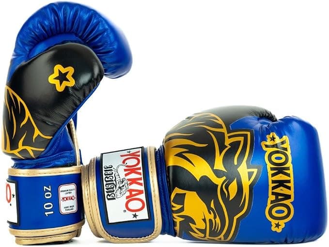 YOKKAO Design Breathable Muay Thai Boxing Glove Electric Blue — image 3