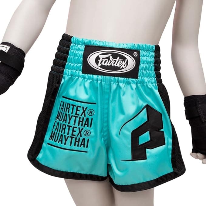 Fairtex Youth Muay Thai Boxing Shorts for Kids  Bsk2107 Turquoise — image 5