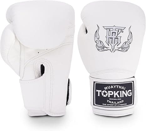Top King Super Muay Thai Boxing Gloves, White