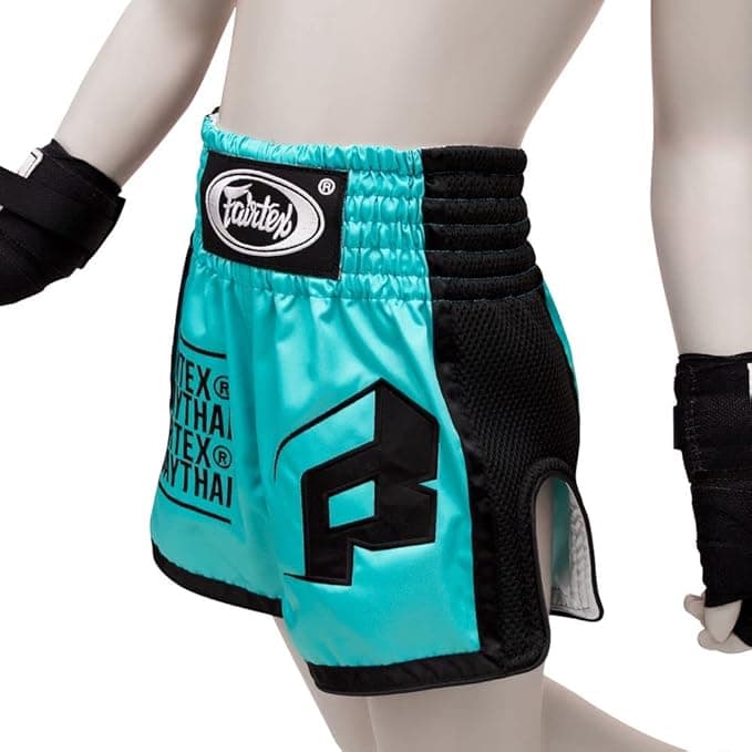 Fairtex Youth Muay Thai Boxing Shorts for Kids  Bsk2107 Turquoise — image 4