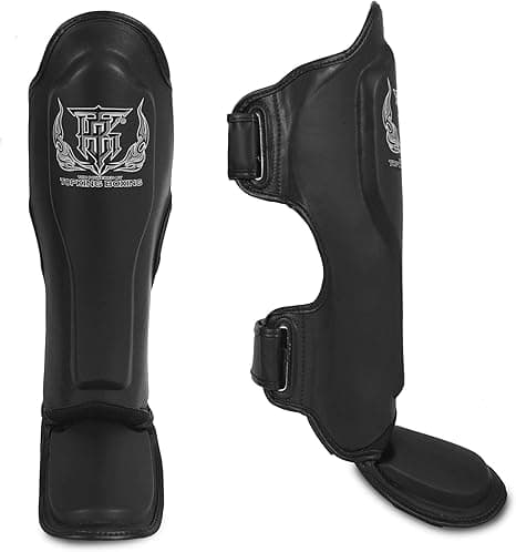 Top King New Pro Leather Shin Guards