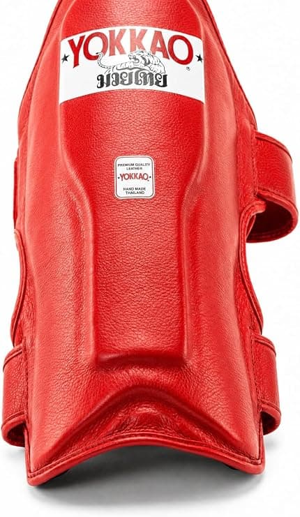 YOKKAO Matrix Muay Thai Kickboxing MMA Shin Guards Matrix Red — image 3