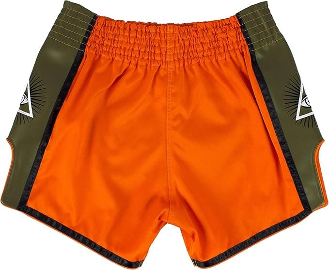 Fairtex Slim Cut Muay Thai Boxing Shorts Orange/Green — image 3