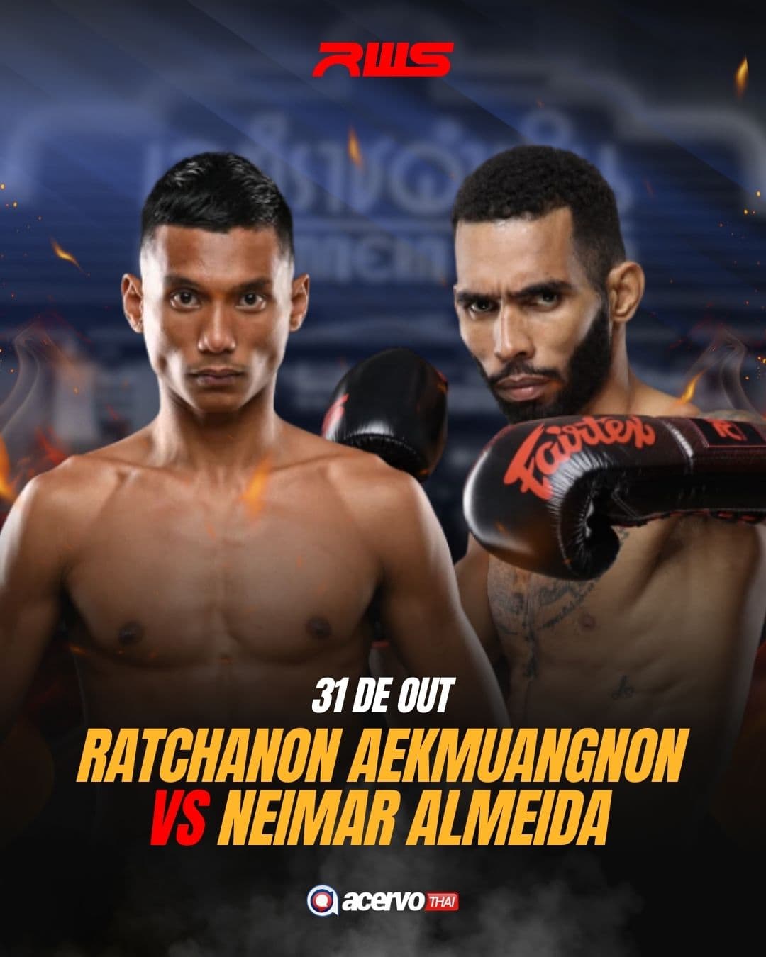 Brazilian Neimar Almeida Faces First Thai Opponent at RWS This Saturday (31)
